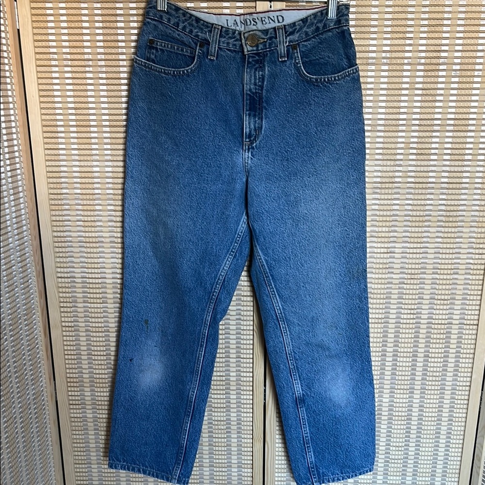 Lands' End vintage Blue Straight Jeans Classic Style